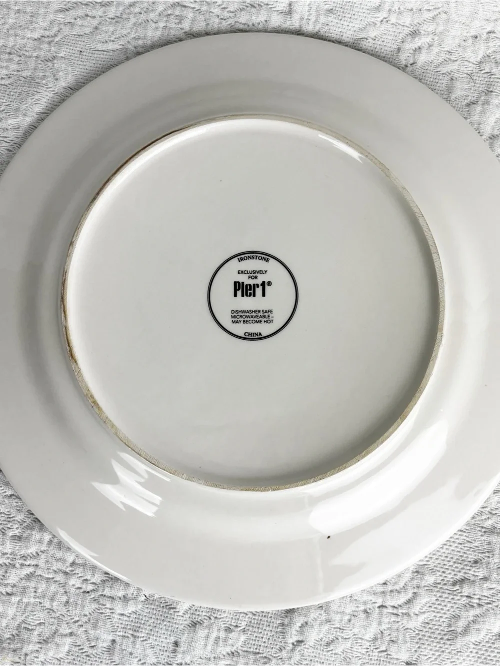 Pier 1 Eden Floral Ironstone Dinner Plates 10.75” Set of 2 Plates Rare Colorful